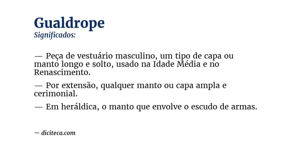 Significado de gualdrope