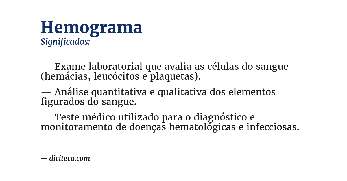 Significado de hemograma