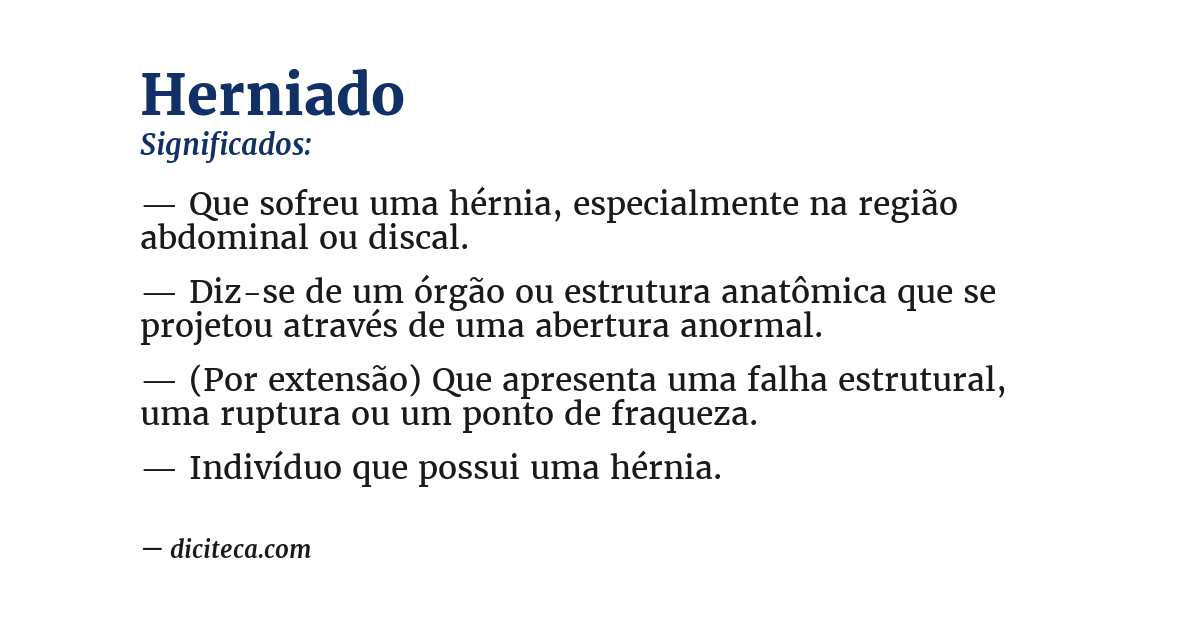 Significado de herniado