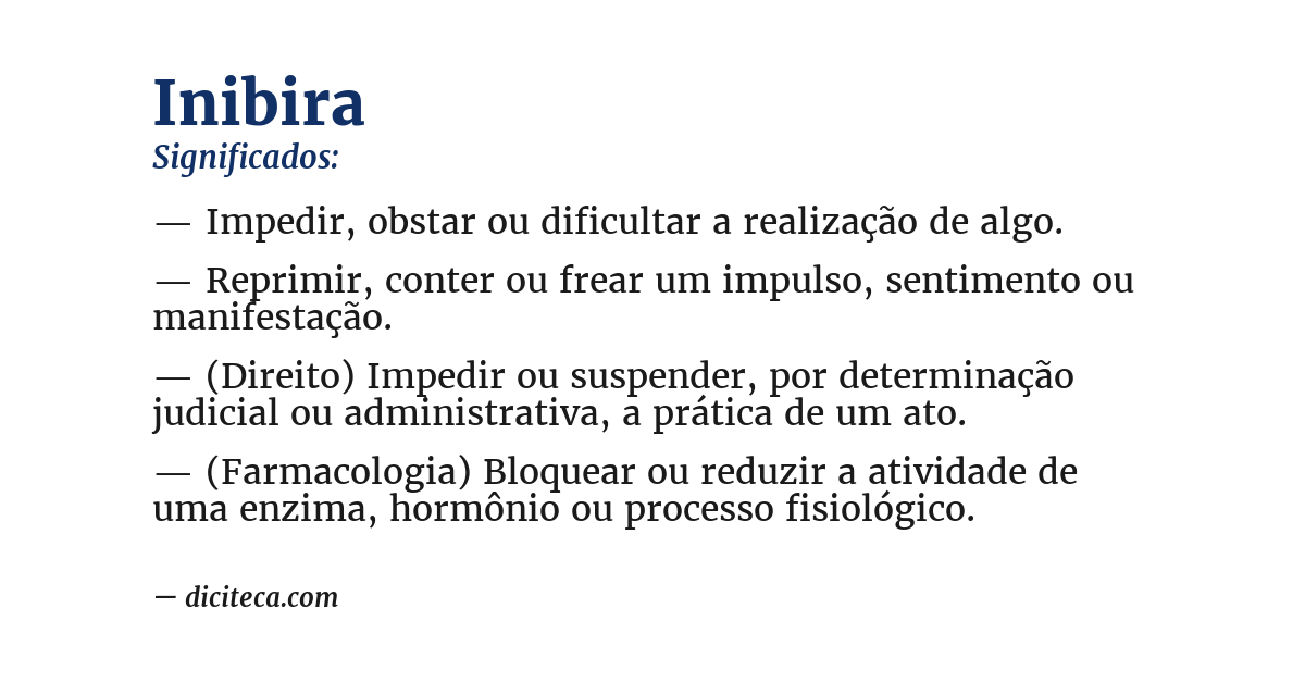 Significado de inibira