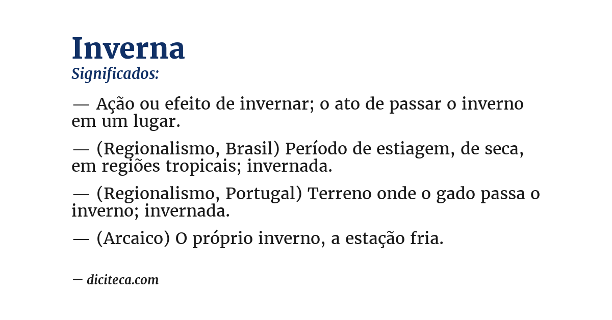 Significado de inverna