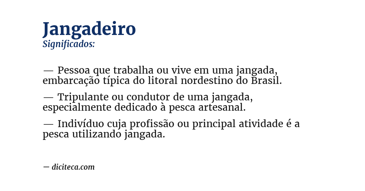 Significado de jangadeiro