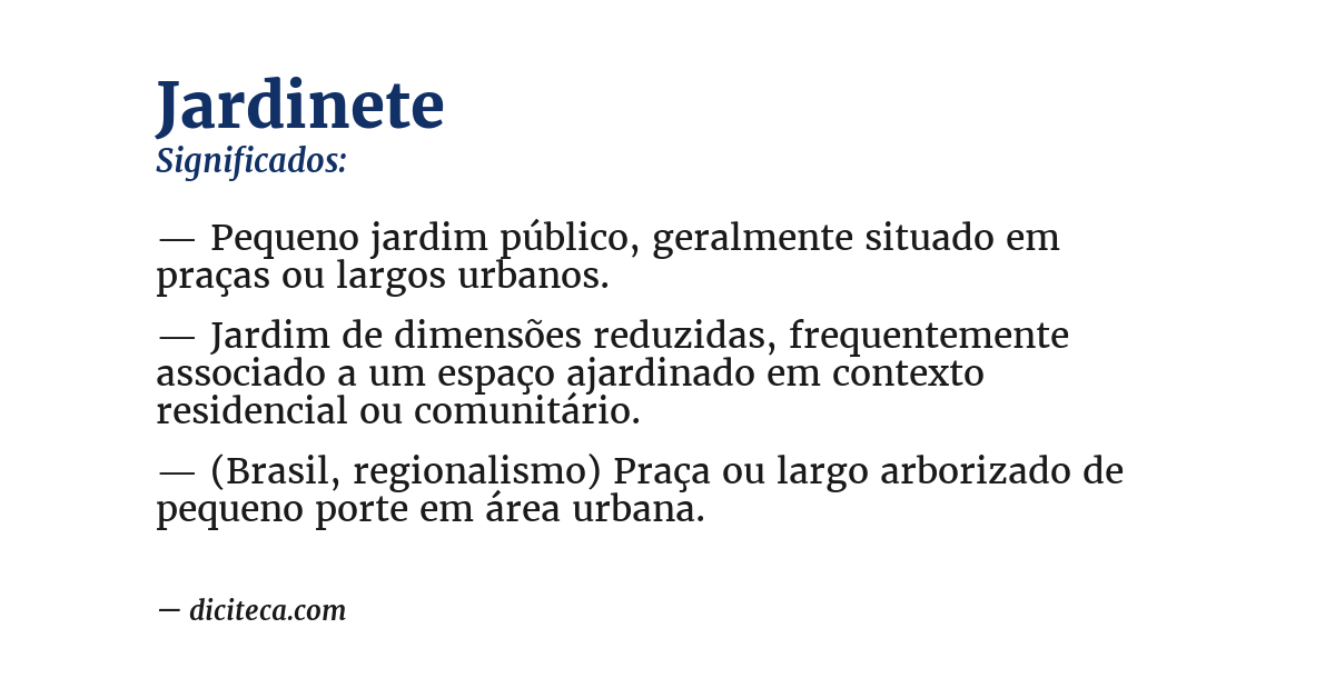 Significado de jardinete