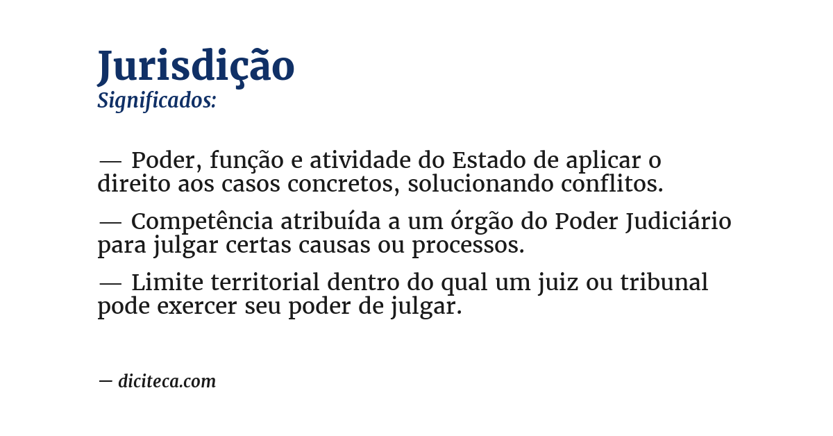 Significado de jurisdição