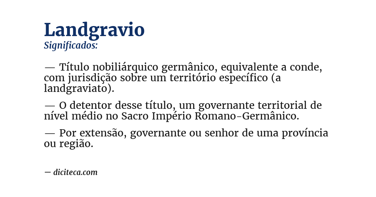 Significado de landgravio