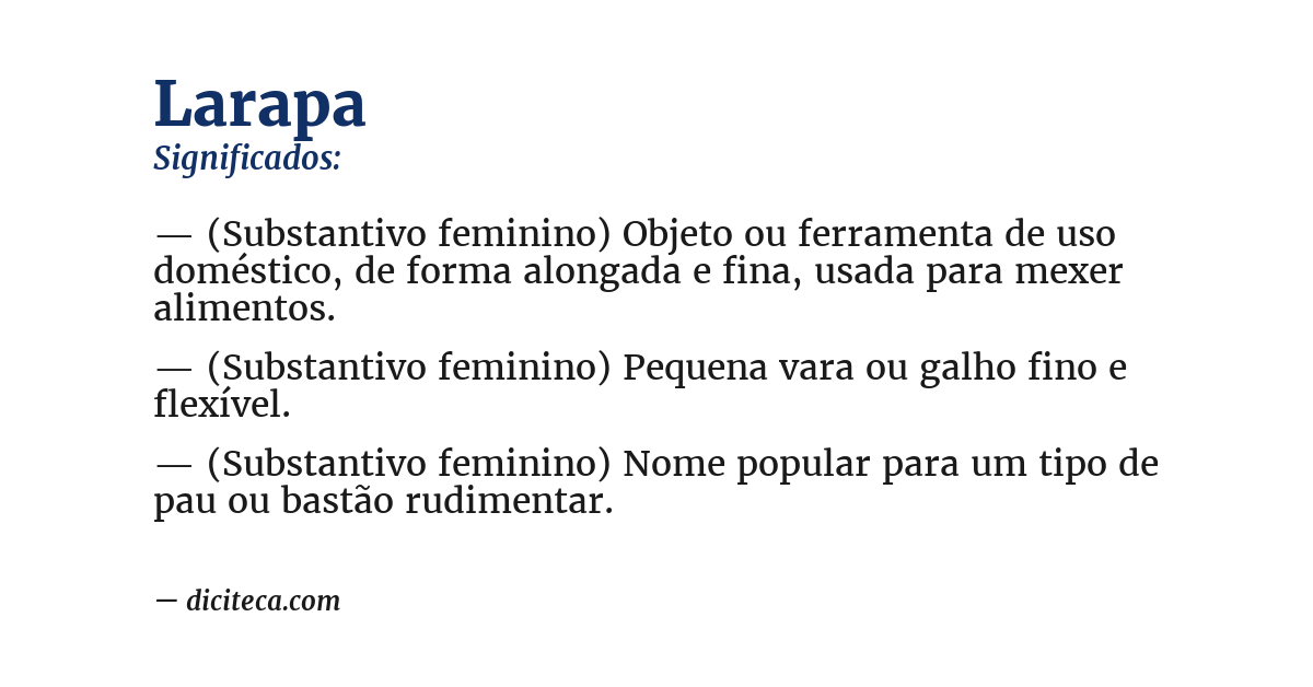 Significado de larapa
