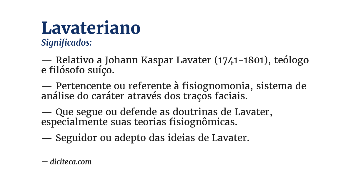 Significado de lavateriano