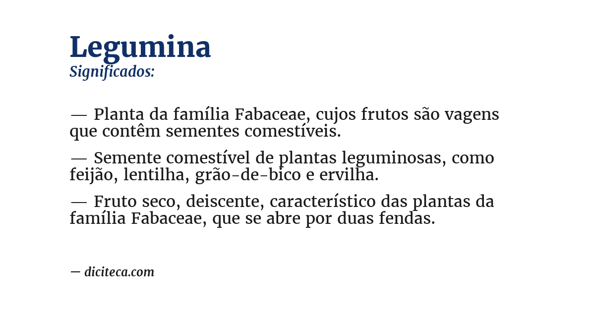 Significado de legumina