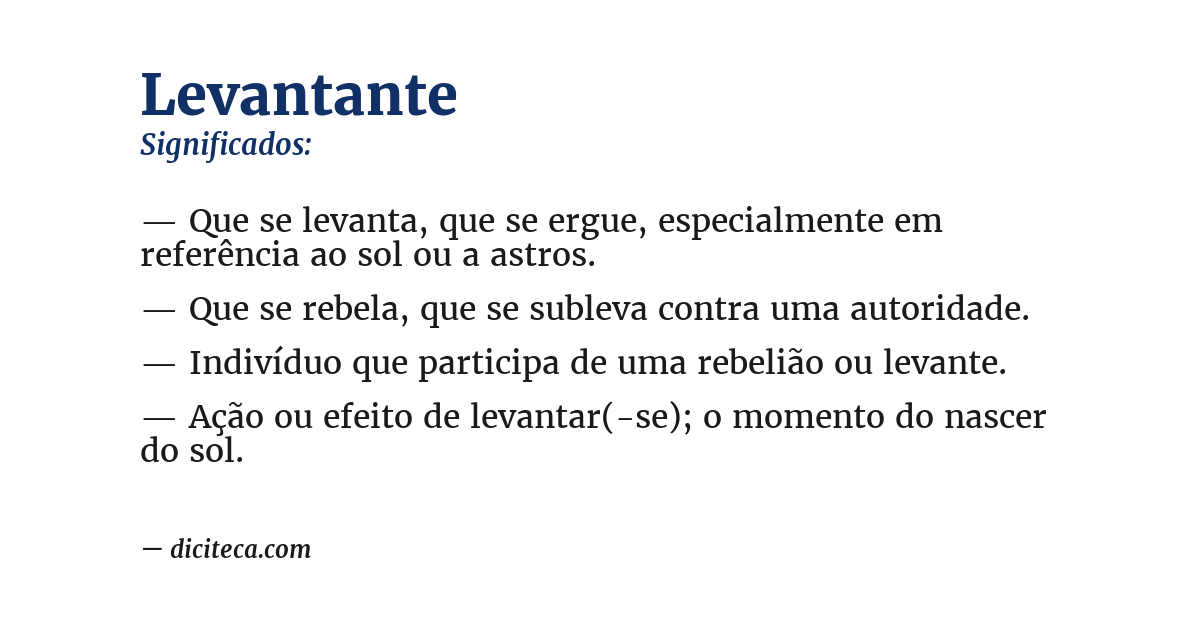 Significado de levantante