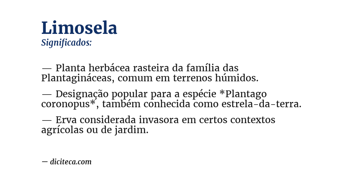 Significado de limosela