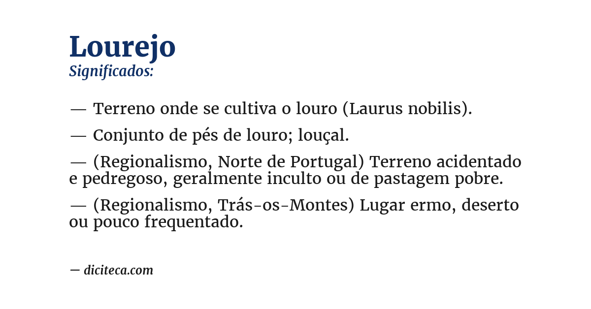 Significado de lourejo