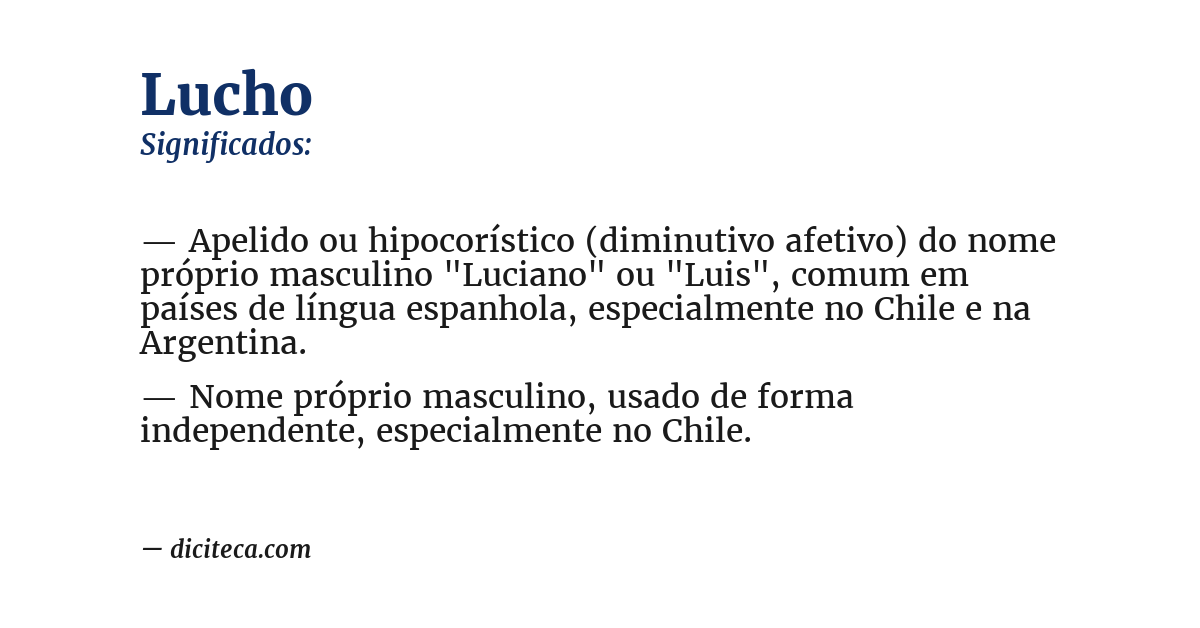 Significado de lucho