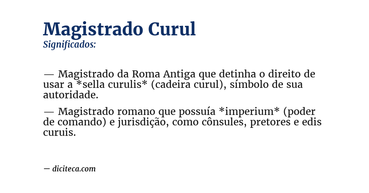 Significado de magistrado curul