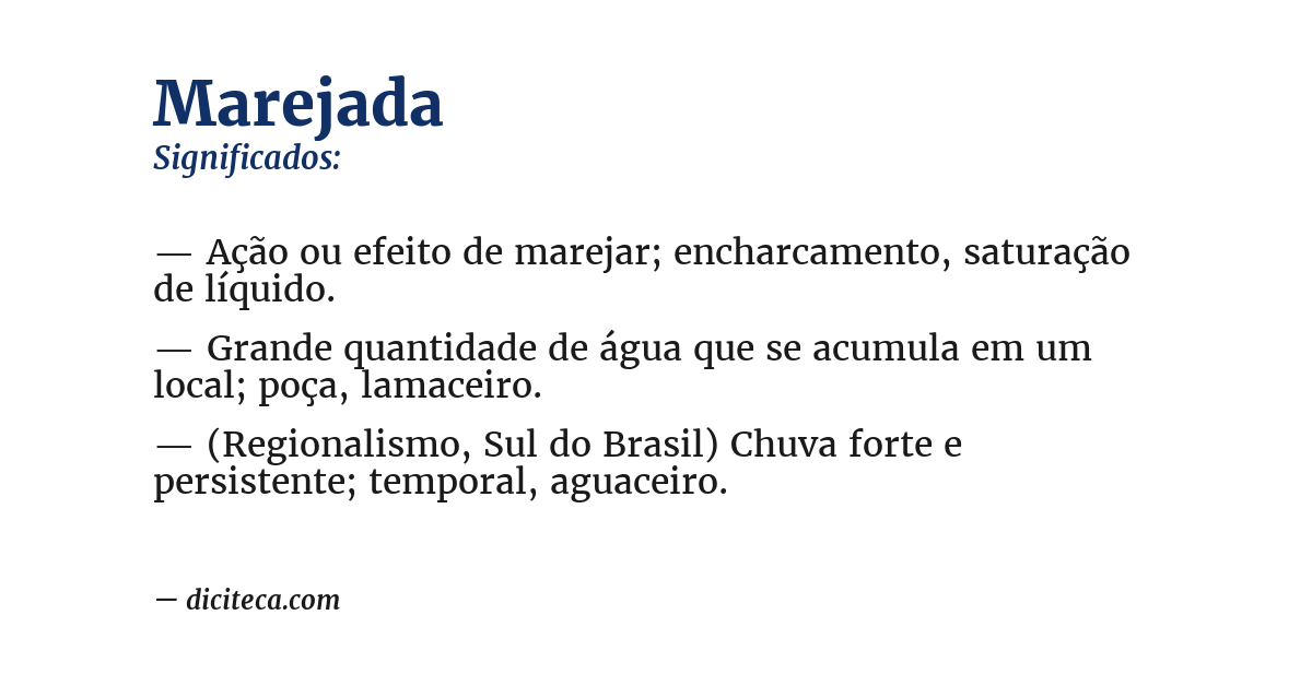 Significado de marejada