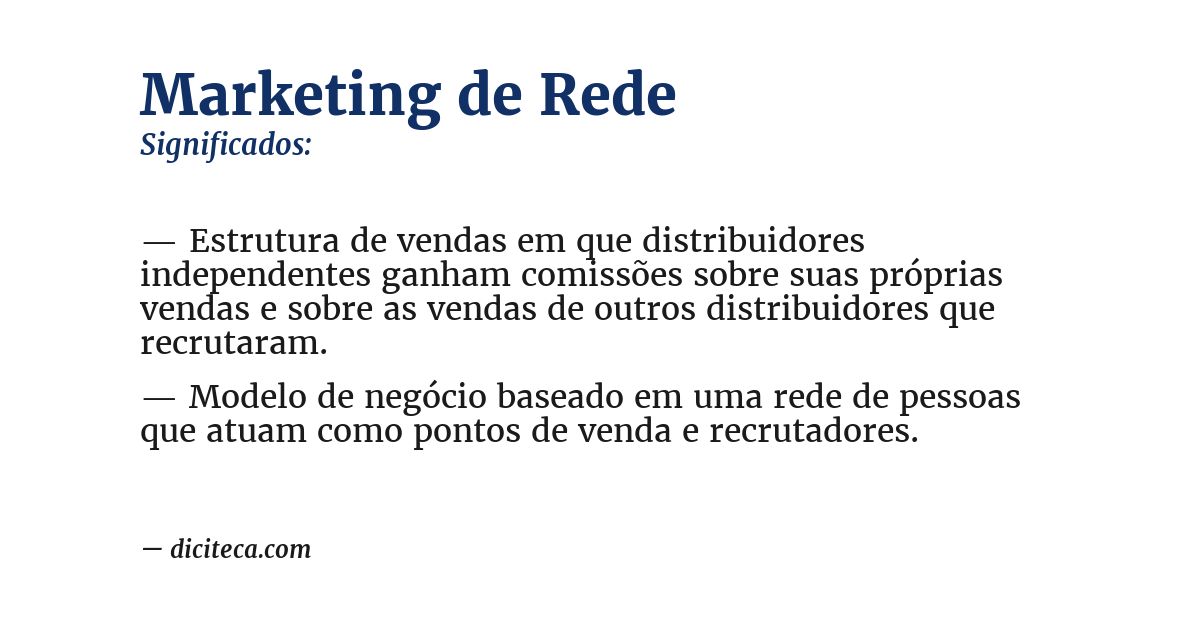 Significado de marketing de rede