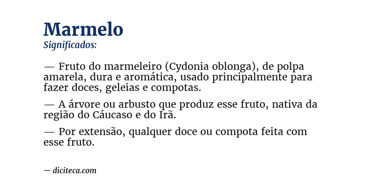 Significado de marmelo