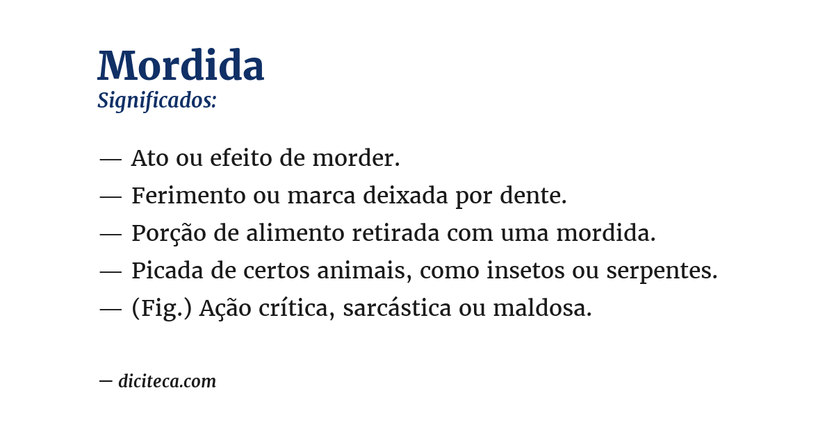 Significado de mordida