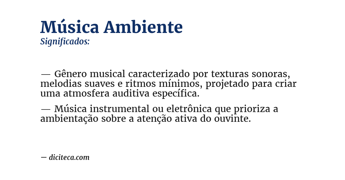 Significado de música ambiente