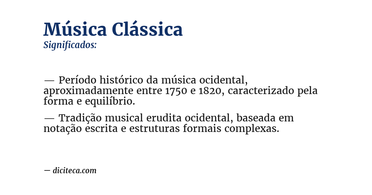 Significado de música clássica