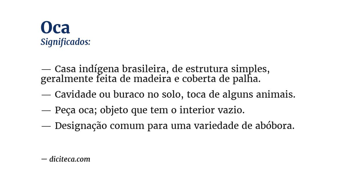 Significado de oca