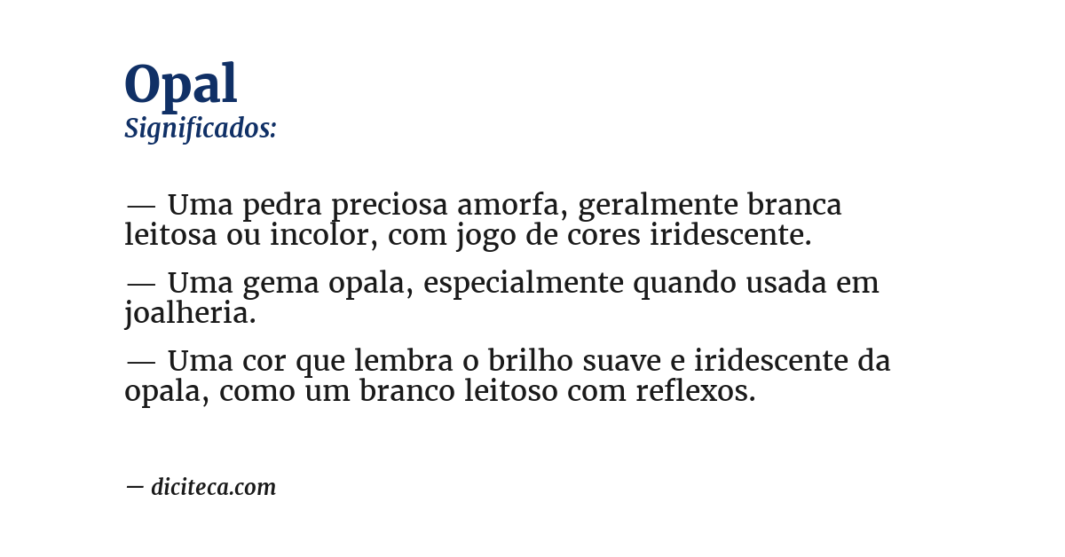 Significado de opal