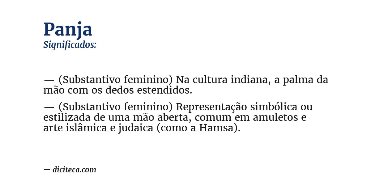 Significado de panja