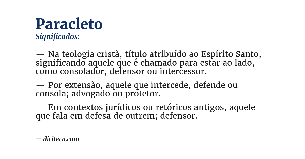 Significado de paracleto