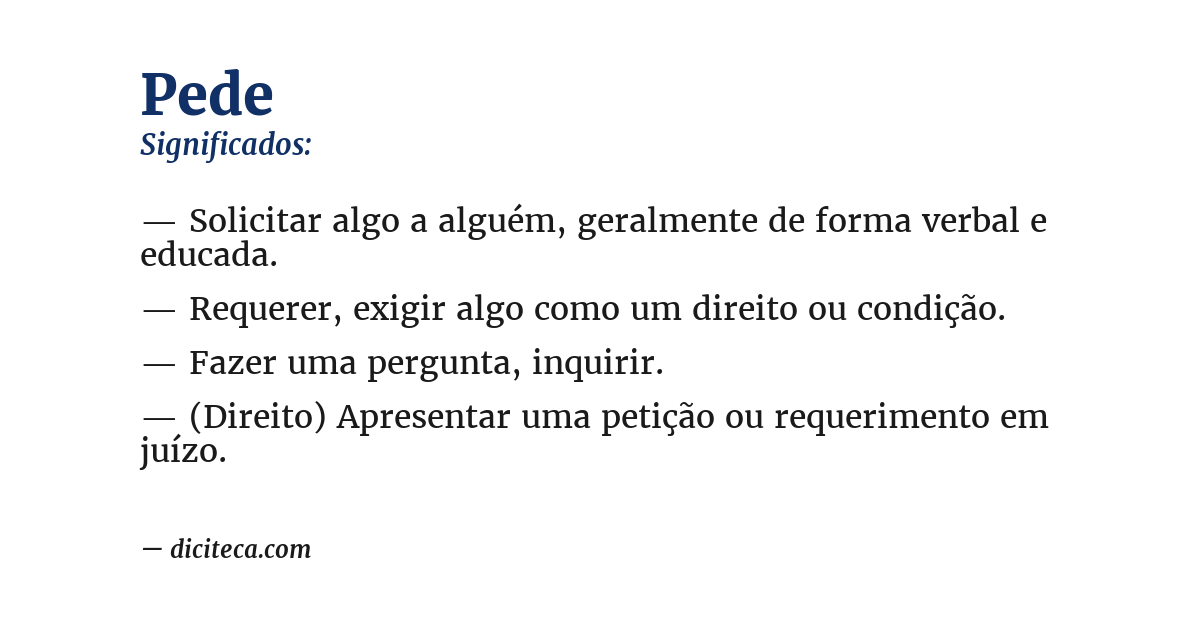 Significado de pede