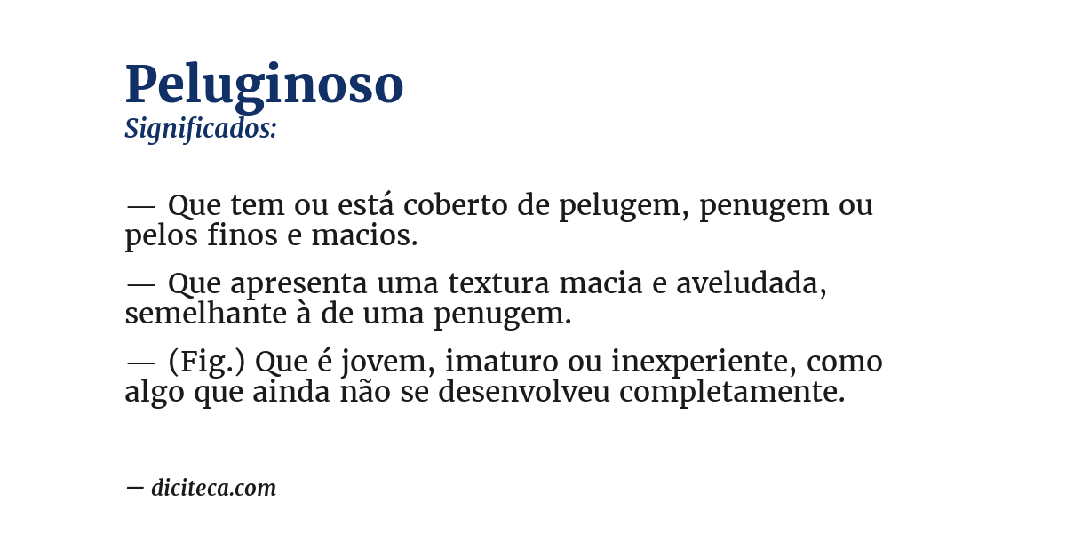 Significado de peluginoso