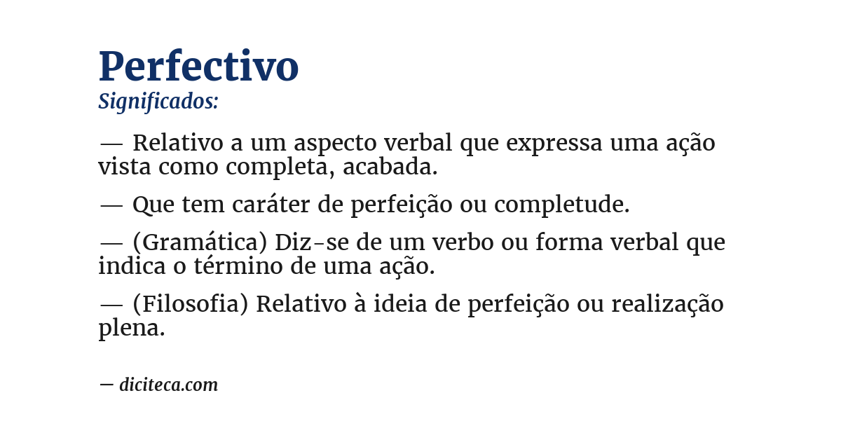 Significado de perfectivo