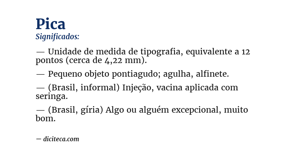 Significado de pica