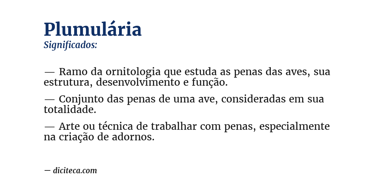 Significado de plumulária