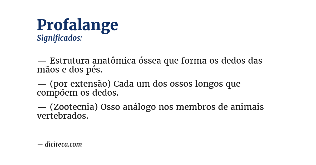 Significado de profalange