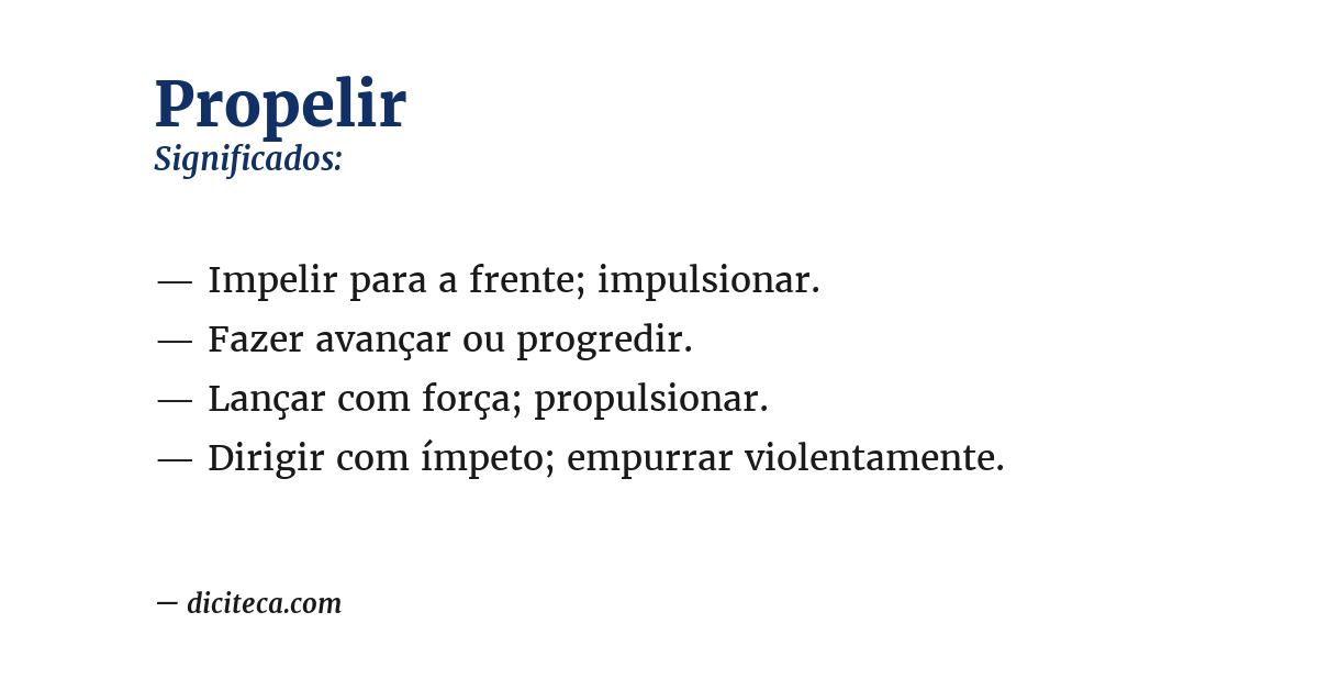 Significado de propelir