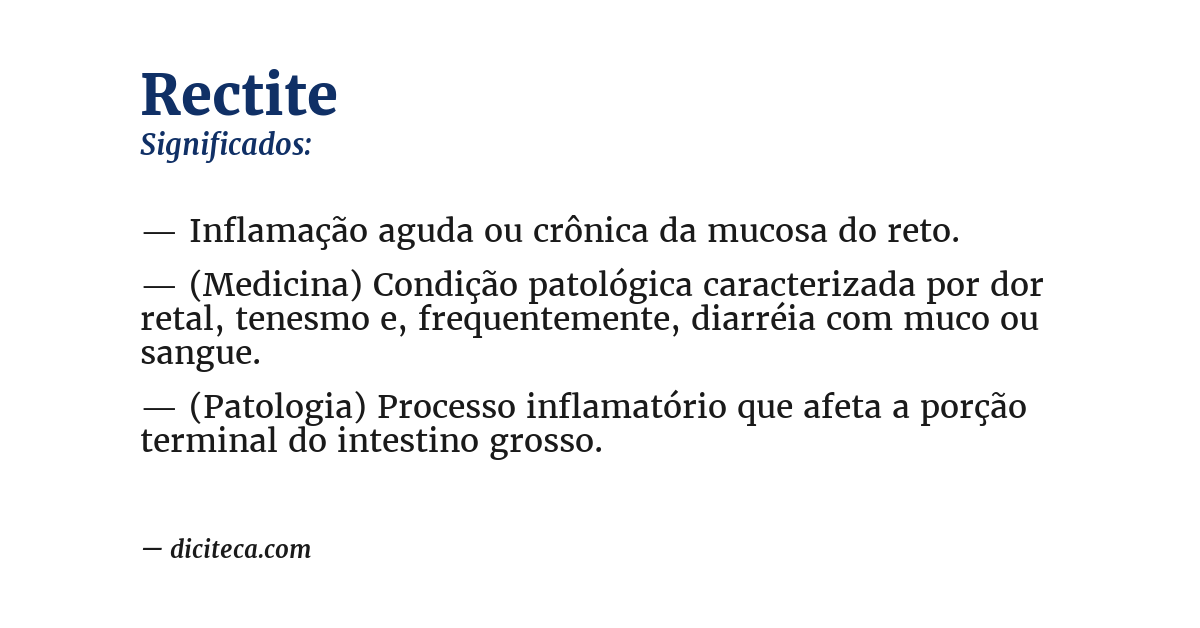 Significado de rectite