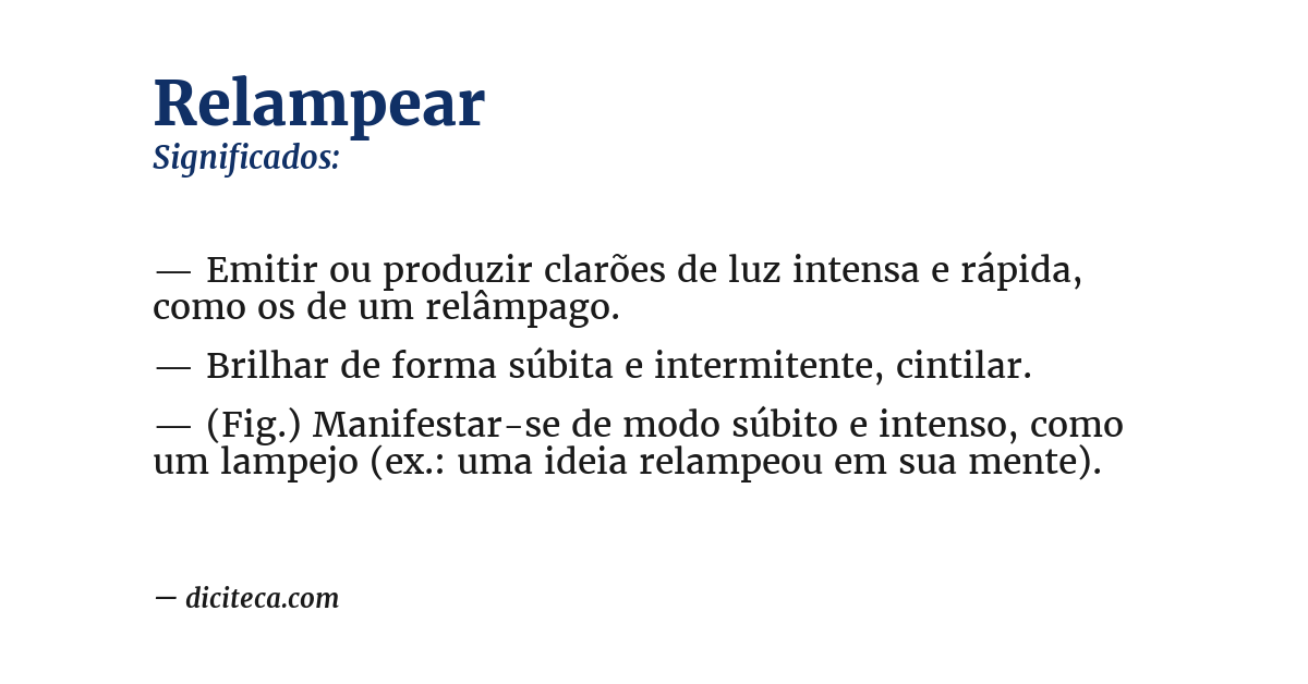 Significado de relampear