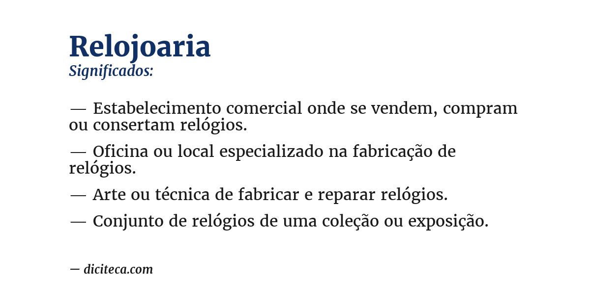 Significado de relojoaria