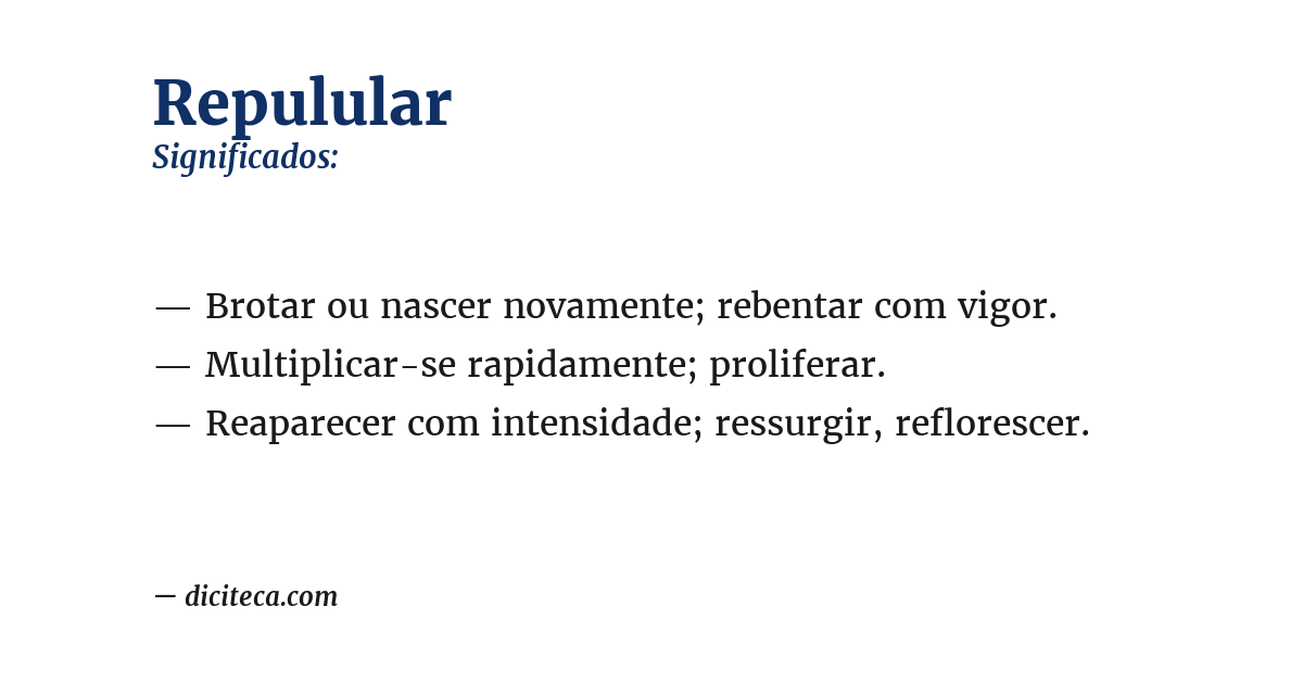 Significado de repulular