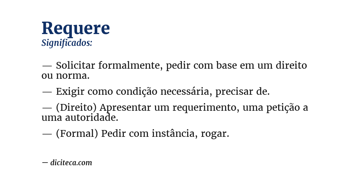 Significado de requere