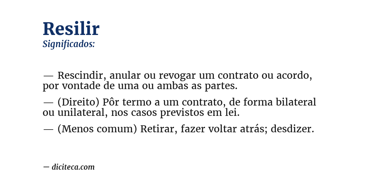 Significado de resilir