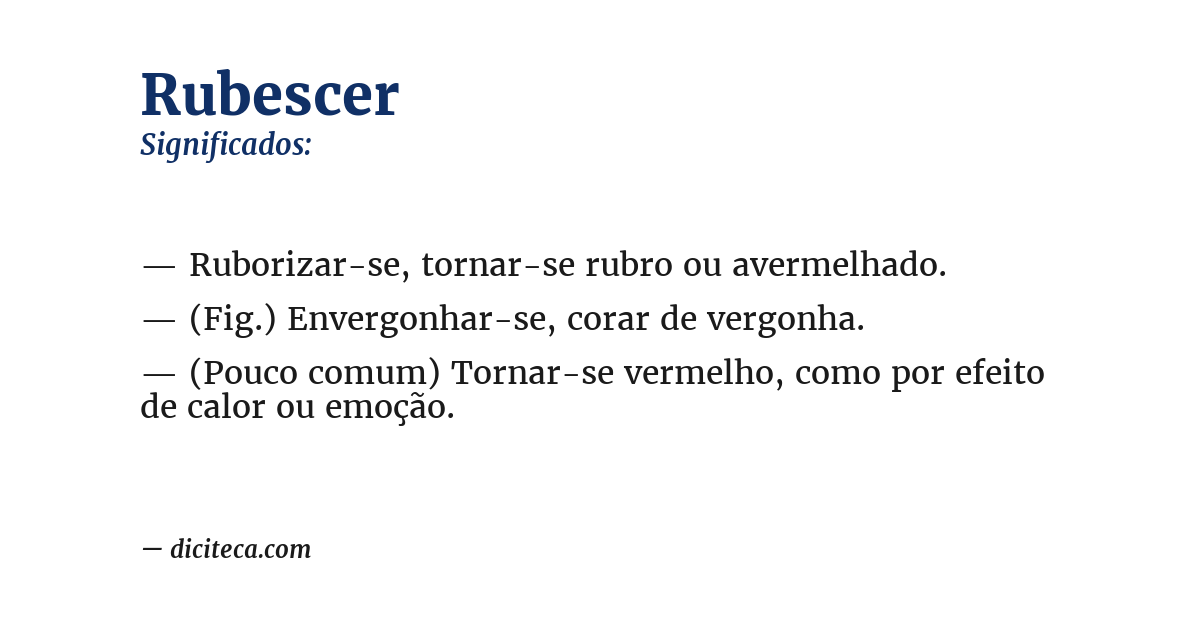 Significado de rubescer