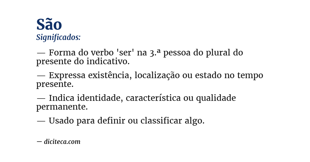 Significado de são