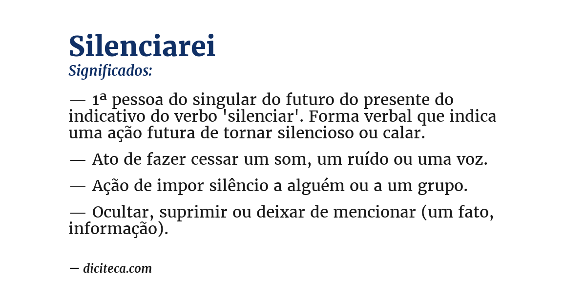 Significado de silenciarei