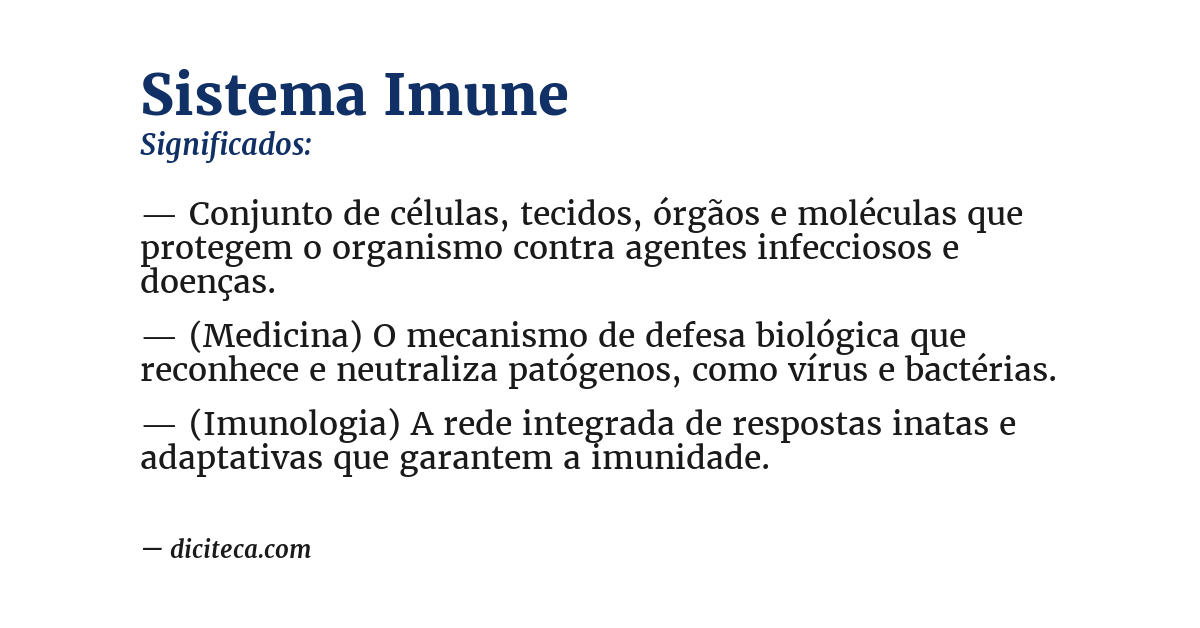 Significado de sistema imune