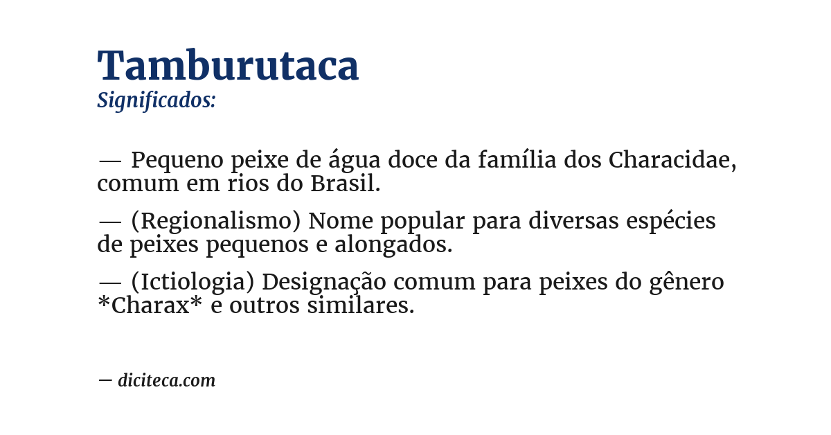 Significado de tamburutaca