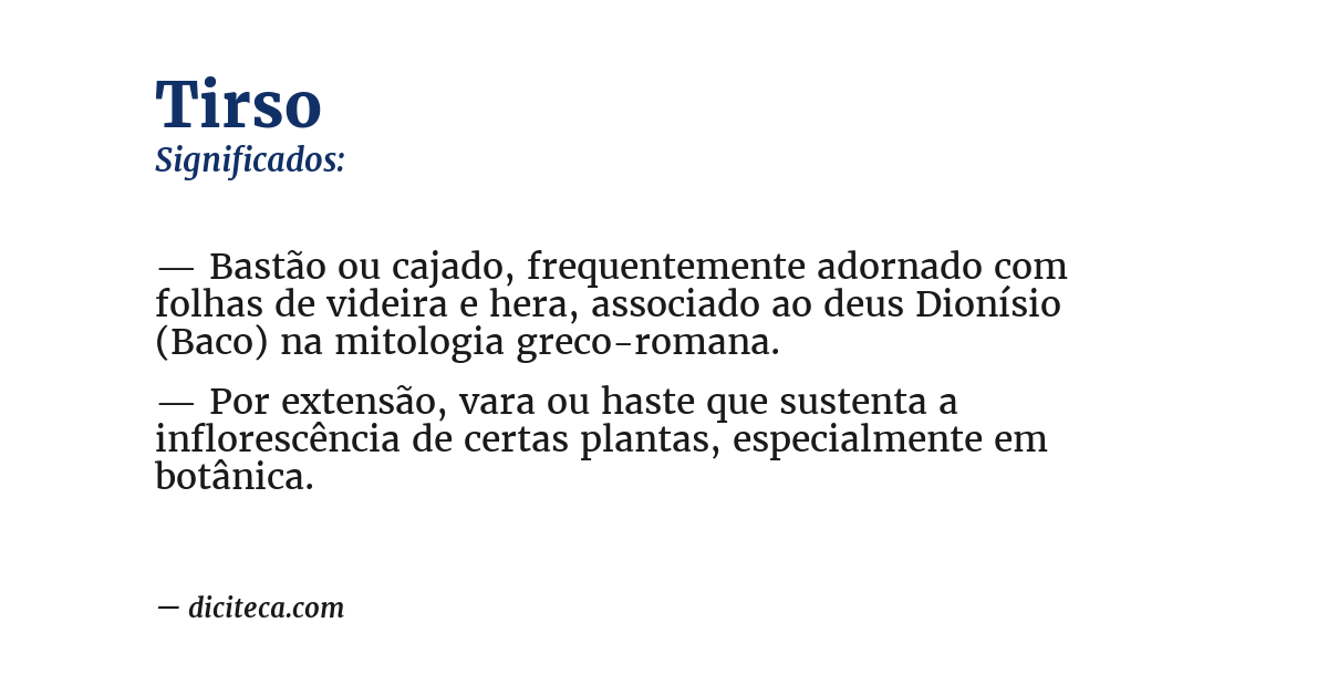 Significado de tirso