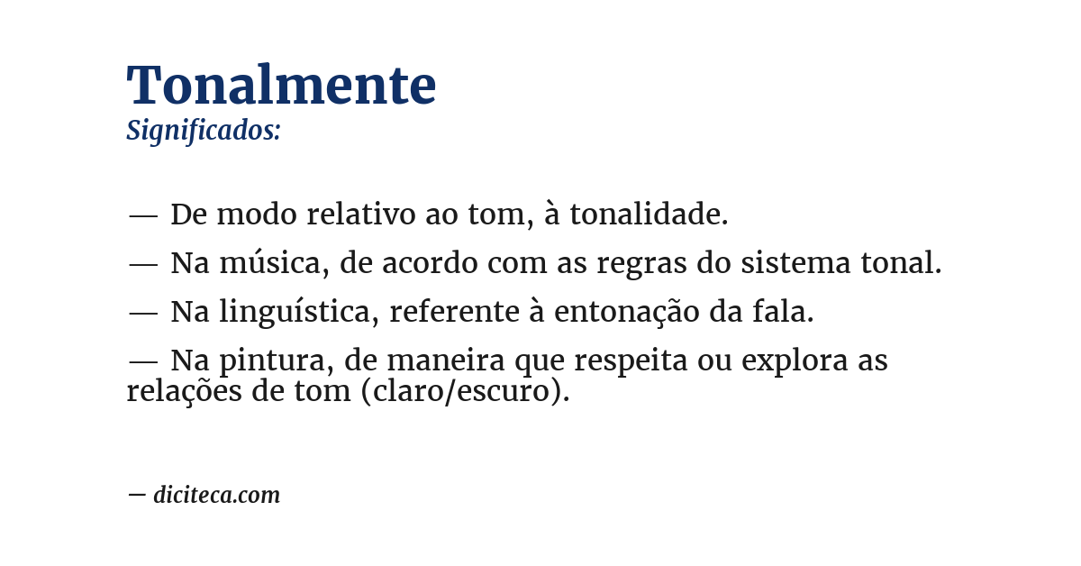 Significado de tonalmente