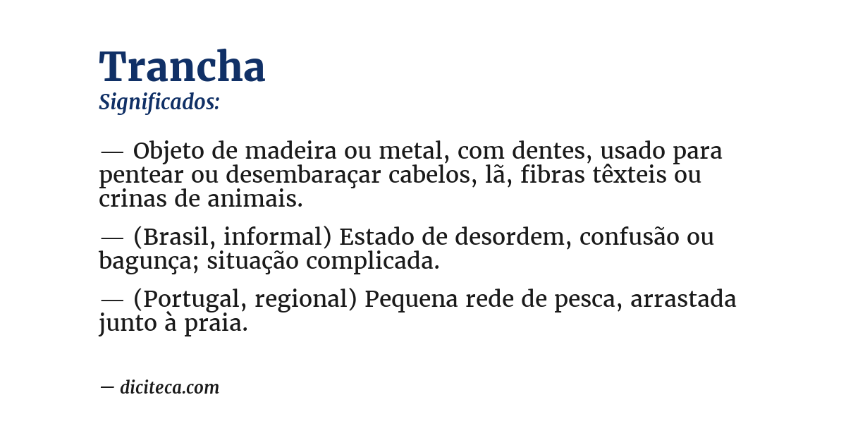 Significado de trancha