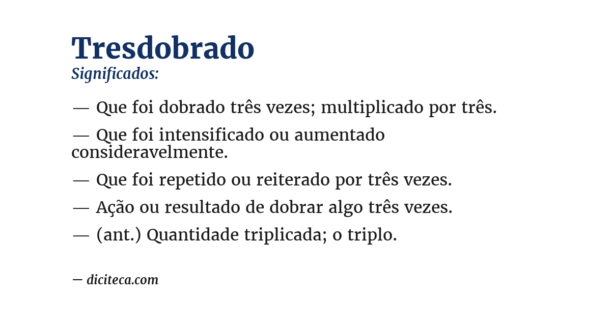 Significado de tresdobrado