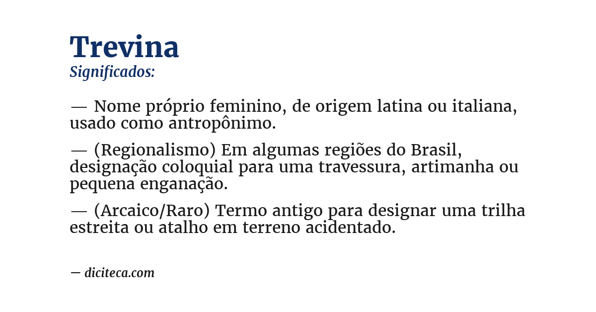 Significado de trevina
